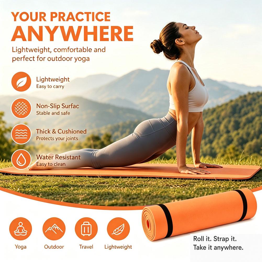Outdoor Camping Rugs - Tapete de yoga antiderrapante em EVA,