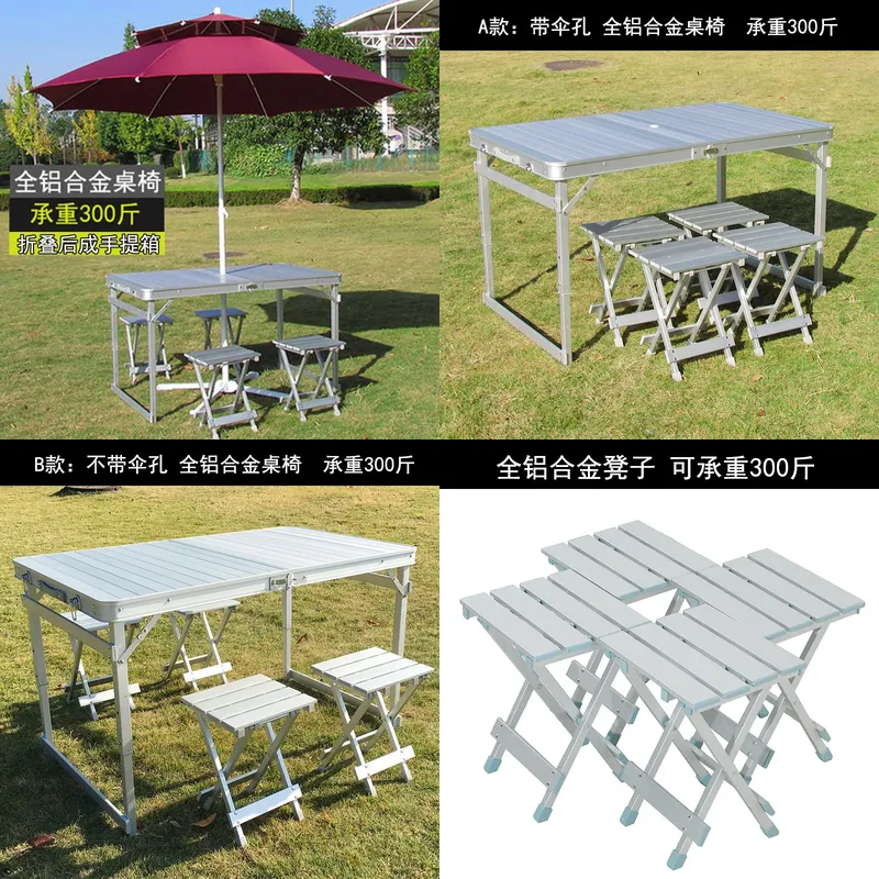 Outdoor Camping Exhibition - Conjunto de Mesa e Cadeiras Dobráveis