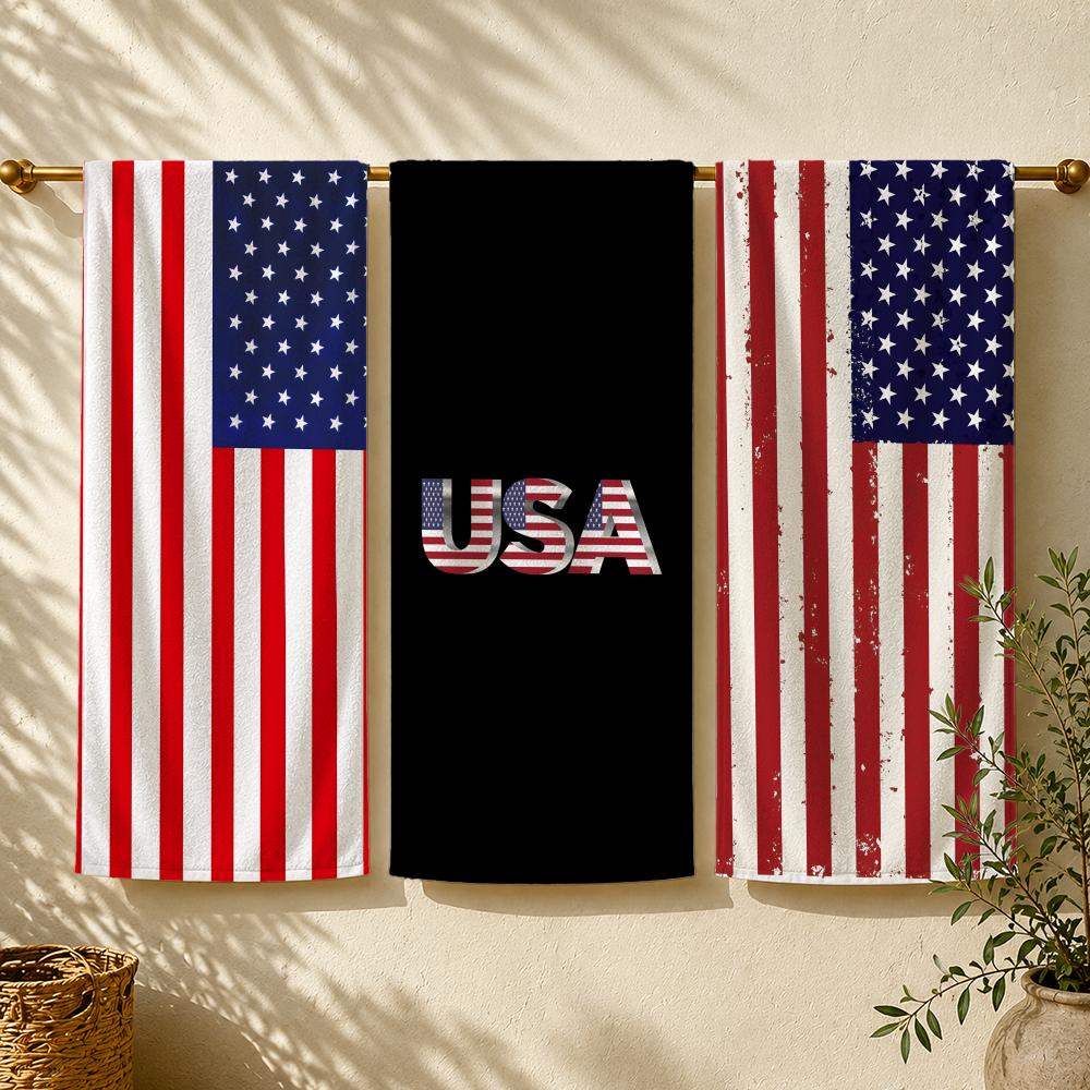 Outdoor Camping Usa - Toalha de praia Flag A-America U-USA