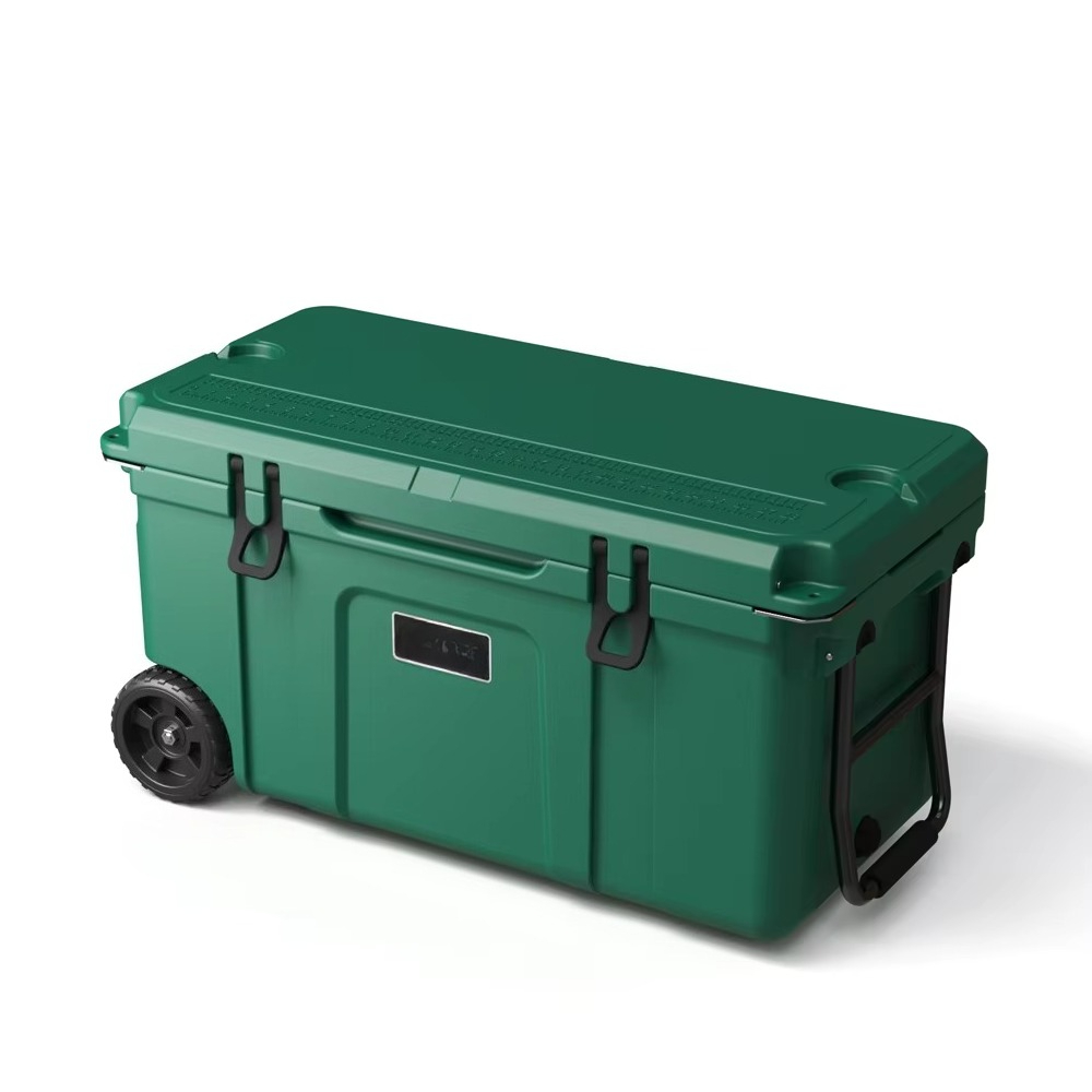 Outdoor Camping Trolley - Caixa Térmica de Plástico Rotomoldado 70QT