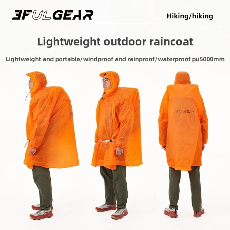 Camping Rain Poncho - Poncho de Chuva Ultraleve 3F UL