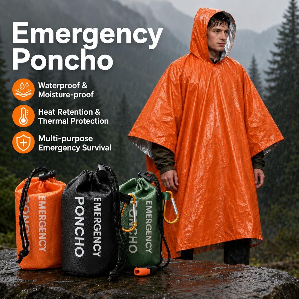 Kit de capa de chuva portátil  - Camping Rain Poncho avaliação e preço