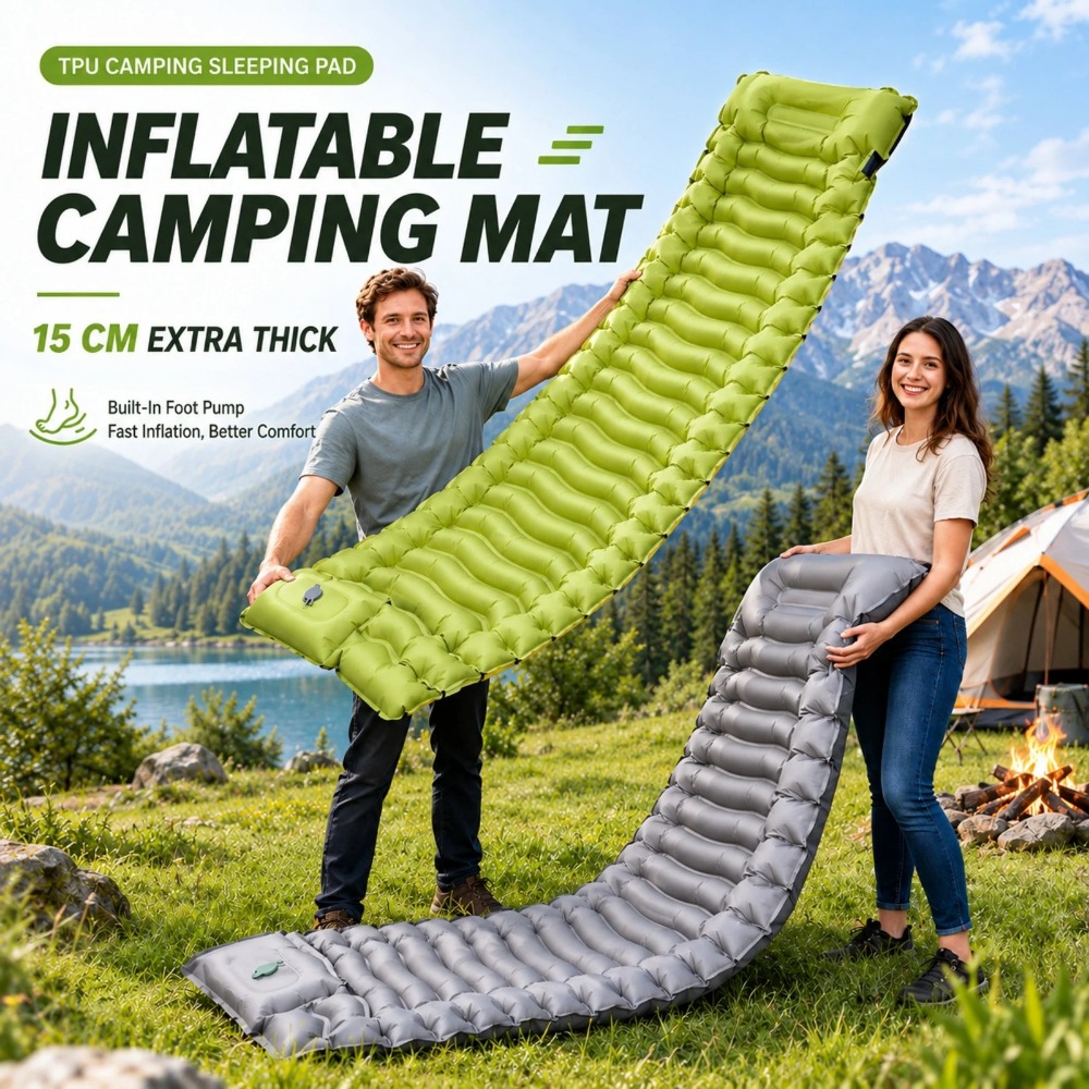 Colchão inflável para camping, - Outdoor Camping Rugs avaliação e preço