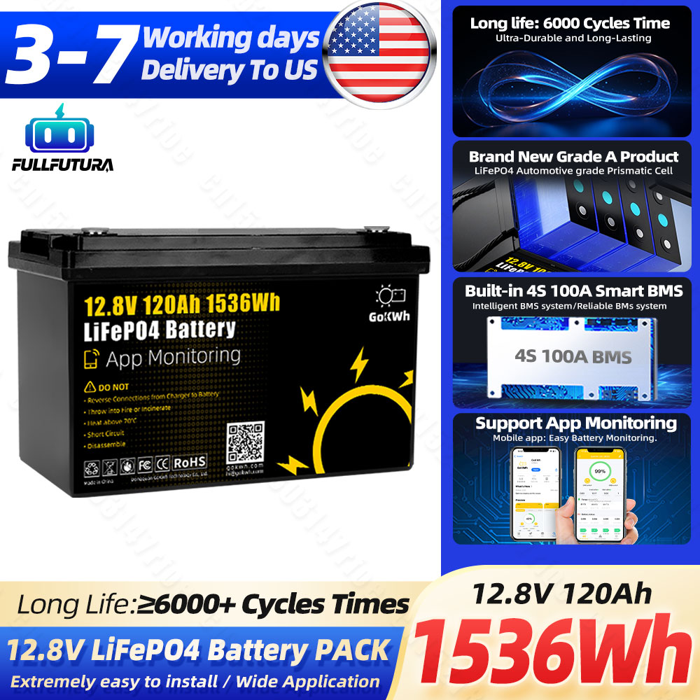 Bateria Lifepo4 12V 120Ah com  - Outdoor Camping Usa avaliação e preço