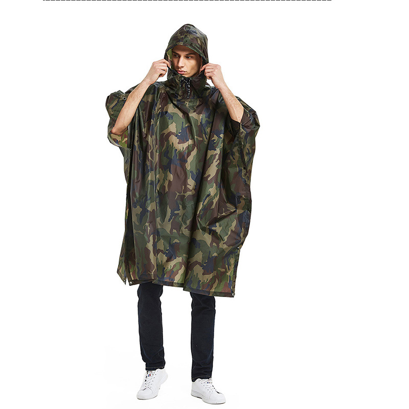 Capa de Chuva 3 em 1 com Capuz - Camping Rain Poncho avaliação e preço