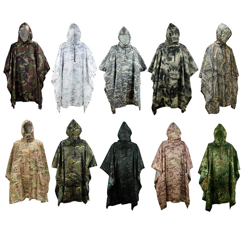 Capa de Chuva 3 em 1 com Capuz - Camping Rain Poncho avaliação e preço