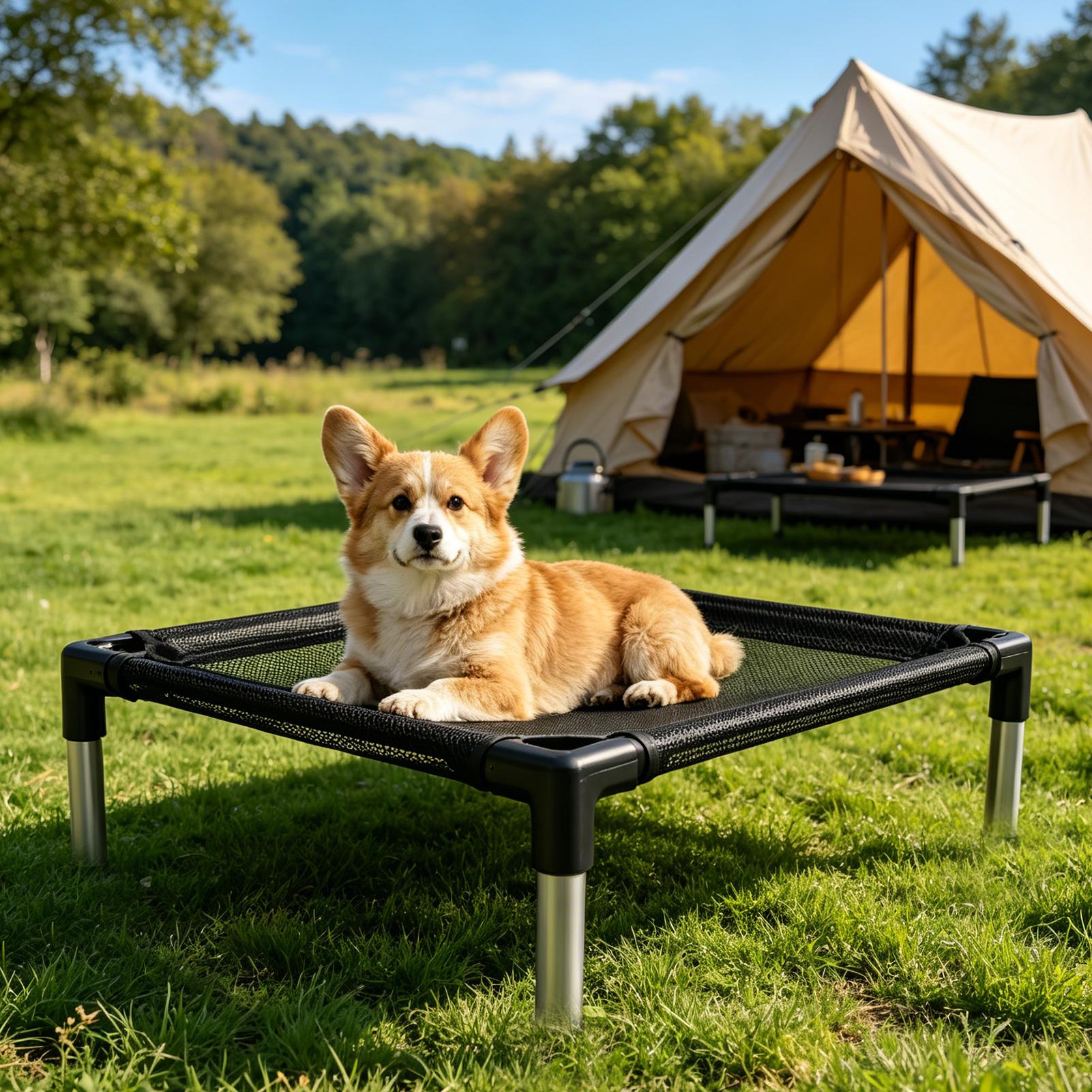 Cama Elevada para Cães com Tel - Outdoor Camping Dog Bed avaliação e preço